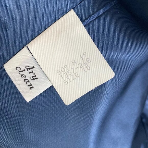 Pendleton Blue Herringbone 100% Virgin Wool Blazer Jacket Size 10 - Picture 8 of 8